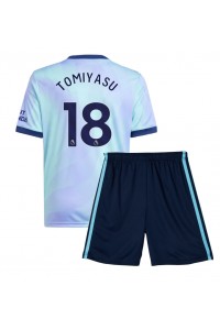 Arsenal Takehiro Tomiyasu #18 Babytruitje 3e tenue Kind 2024-25 Korte Mouw (+ Korte broeken)